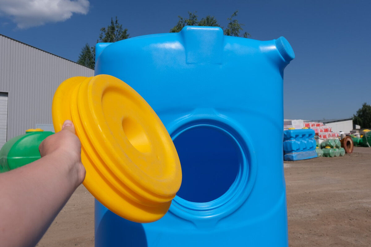 Бочка пластиковая прямоугольная 1000 литров для водоснабжения, водоочистки, водоотведения 7