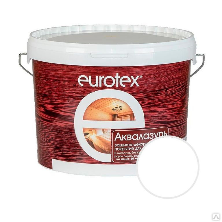 Пропитка по дереву EUROTEX Аквалазурь белый 2,5л Рогнеда
