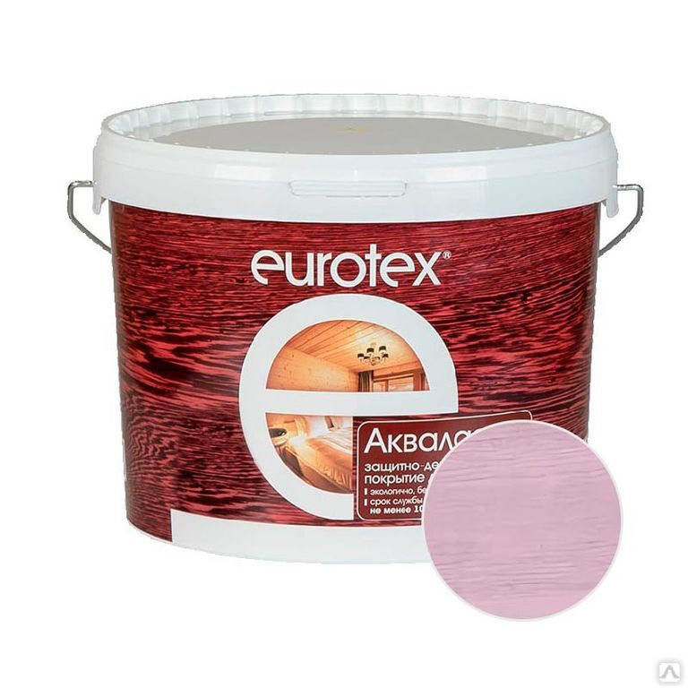Пропитка по дереву EUROTEX Аквалазурь розовый ландыш 0,9л Рогнеда