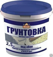 Грунтовка под обои Оптилюкс выкрашивает в белый цвет 5кг ведро (И)