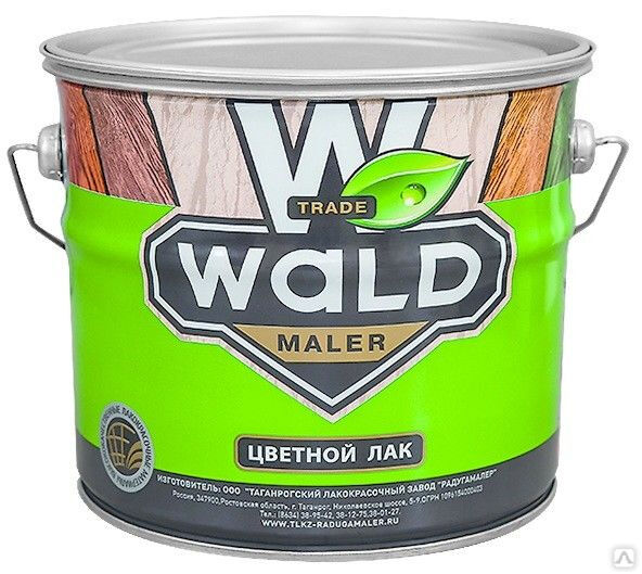 Лак WALD глянцевый бесцветный 1л Радуга Maler