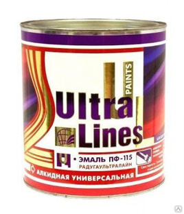Эмаль ПФ-115 РАДУГА Ultra Lines красная 5,5кг #1