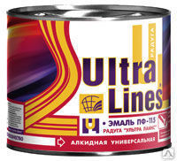 Эмаль ПФ-115 РАДУГА Ultra Lines вишневая 2,6кг