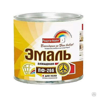 Эмаль ПФ-266 Радуга Maler желто-коричневая 10кг 