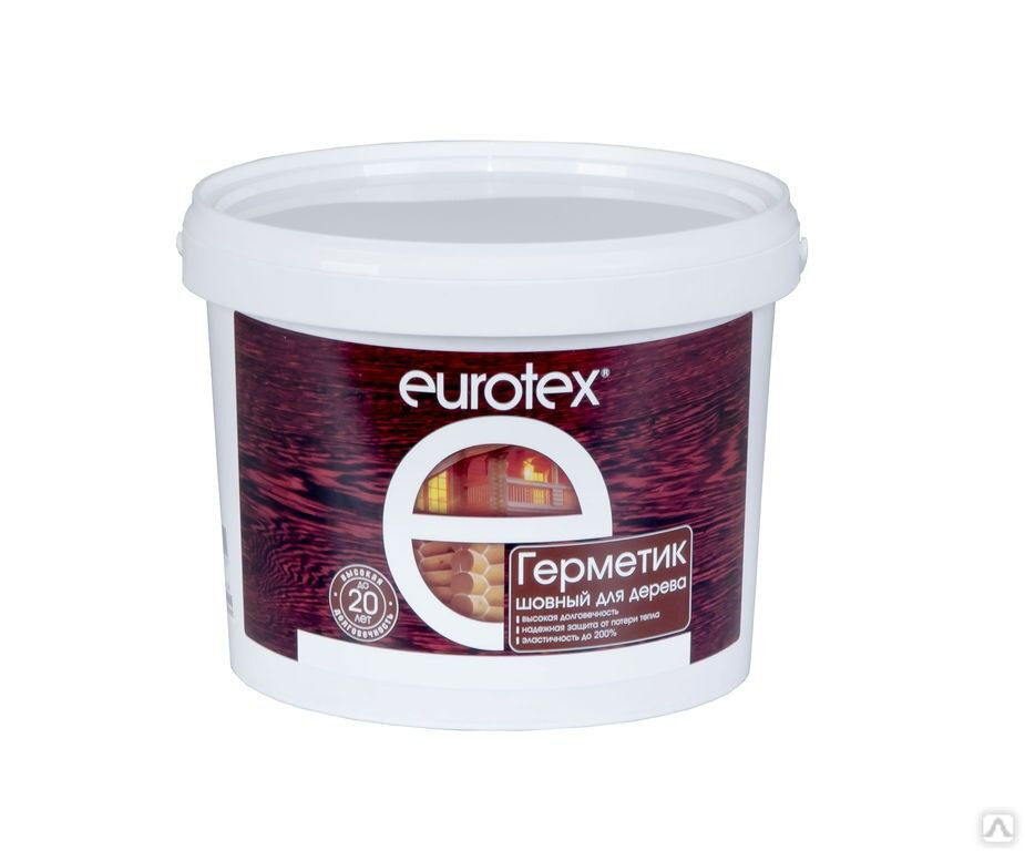 Герметик по дереву шовный EUROTEX белый 3 кг Рогнеда