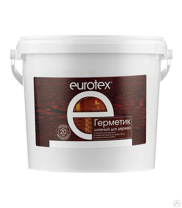 Герметик по дереву шовный EUROTEX белый 6 кг Рогнеда