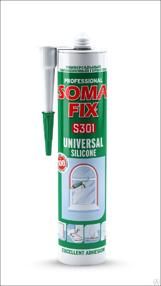 Герметик силиконовый SOMA FIX универсальный белый 50 мл S51