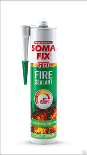 Герметик силиконовый SOMA FIX огнестойкий черный силикатный до +1500°С 310 мл S160 