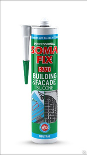 Герметик силиконовый SOMA FIX нейтральный бесцветный (для фасада и стекла) 310мл / S370 