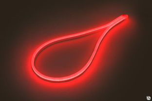 Светодиодный шнур NeonLine ELF боковой изгиб 8 мм 12В IP68 5 м красный #1