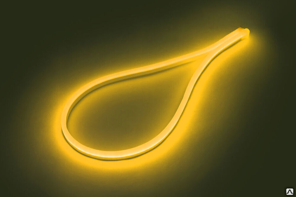 Светодиодный шнур NeonLine ELF боковой изгиб 8 мм 12В IP68 5 м желтый