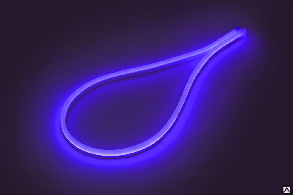 Светодиодный шнур NeonLine ELF боковой изгиб 8 мм 12В IP68 5 м синий