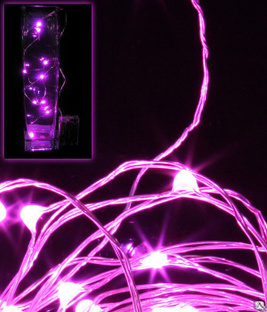 Светодиодная Гирлянда "Роса", длина 10м, 100 светодиодов, 12V Розовый 