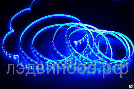 Светодиодная Лента герметичная 3528-W-12B60 Синий ip65
