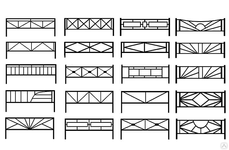 Эскизы заборов сварных