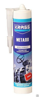 Герметик силиконовый Krass для металла бесцветный 300мл до -15 С 