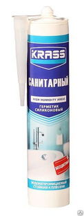 Герметик силиконовый Krass санитарный белый 300мл до -15 С 