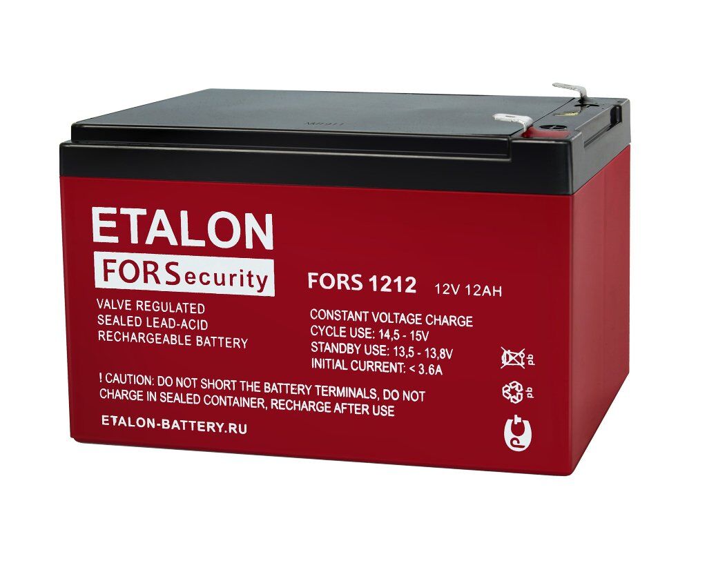 Аккумуляторная батарея 12-12 (12В, 12Ач) ETALON FORS 1212