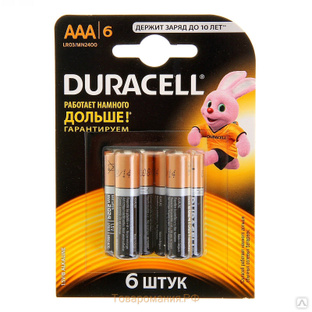 Батарейкa щелочная (алкалиновая) тип ААА/LR03, Duracell Basic 