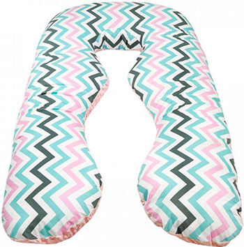 Подушка для беременных Amarobaby 340х72 (Зигзаг розовый)