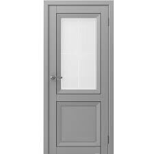 Межкомнатная дверь Деканто серый бархат остекленная