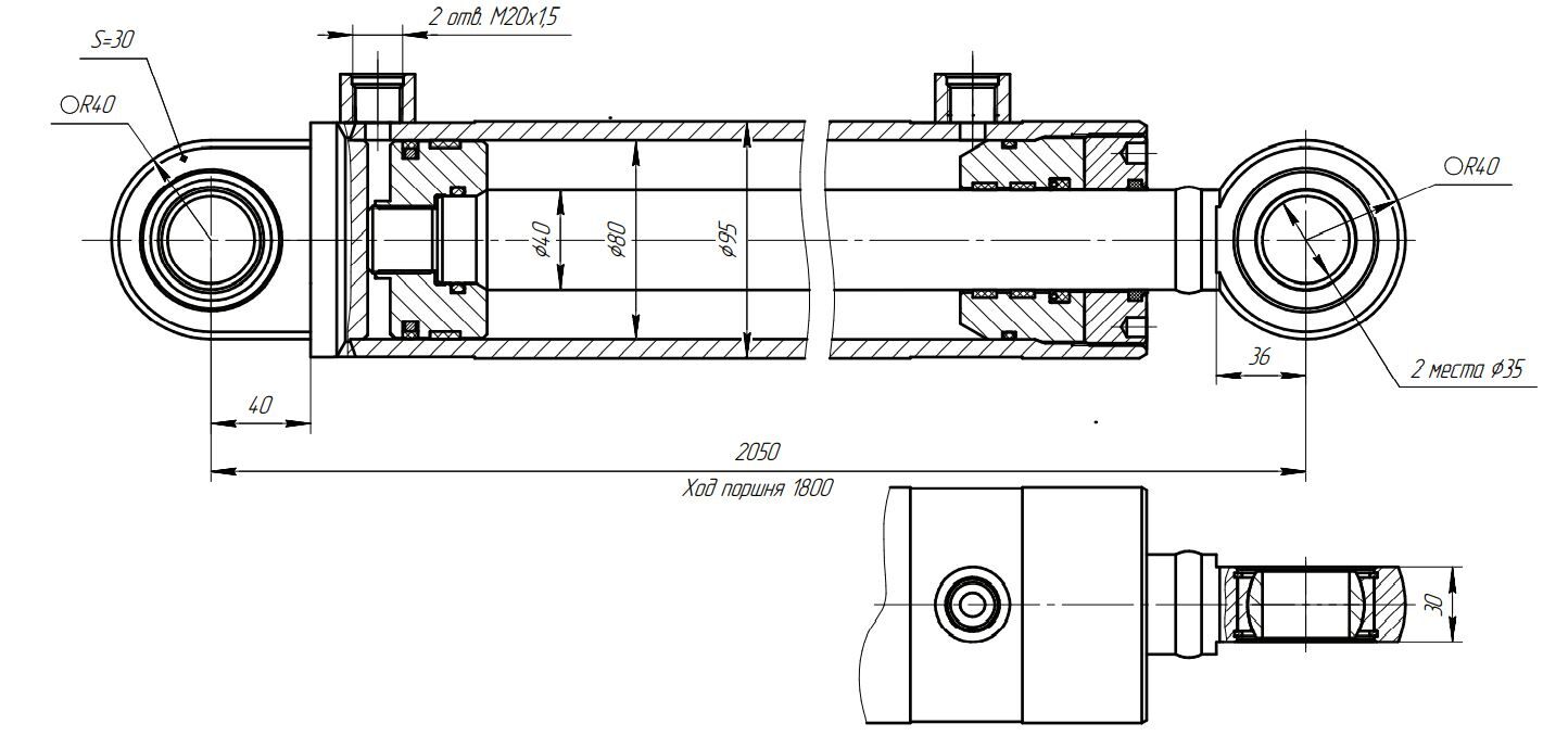 гидроцилиндр цг-180. 125х1700. чертежи гидроцилиндра цг-180. ремень 11х10 - 1100 lp spa. 1800 11.