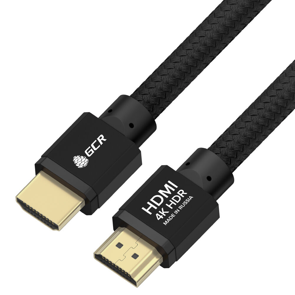 Кабель HDMI 2.0 серия PROF ECO Soft капрон Ultra HD 4K 3D 18 Гбит/с для Apple TV PS4 Xbox One разъемы 24К GOLD