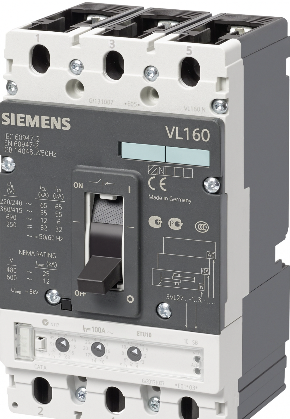 Автоматический выключатель Siemens 3VL2716-1SS33-0AB1-ZU01