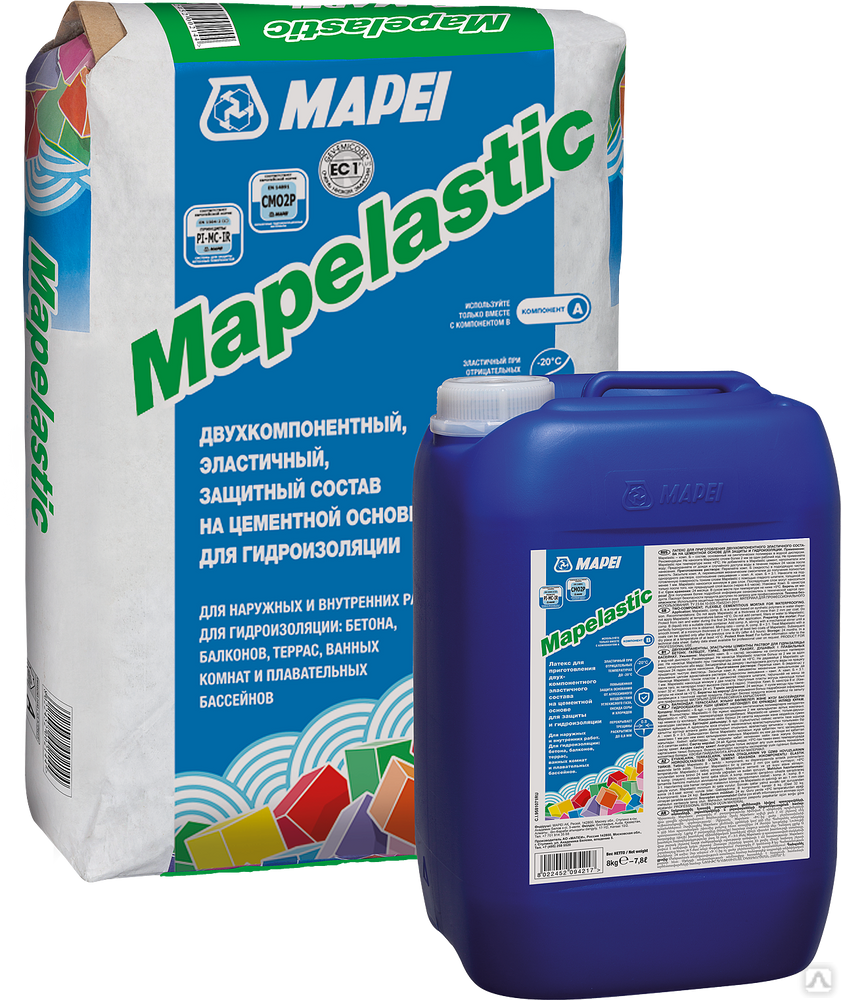 Гидроизоляция Mapei Mapelastik B компонент В 8 кг 381