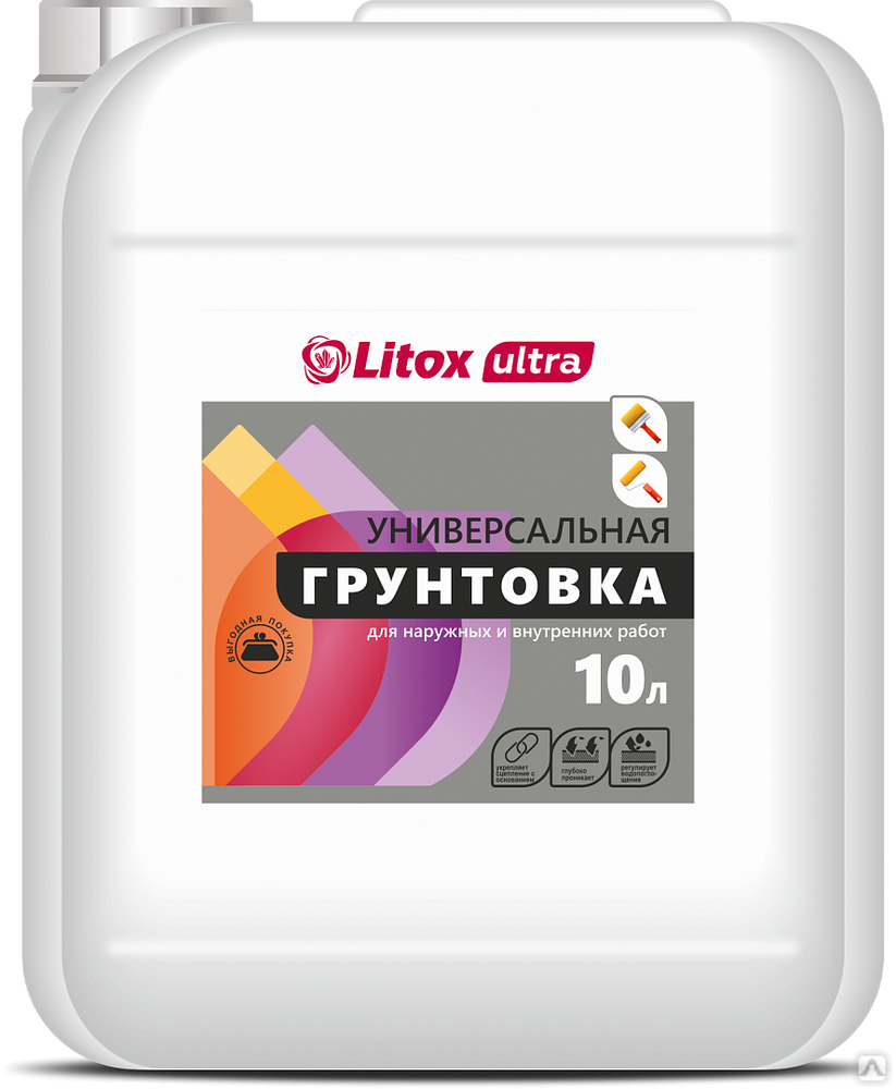 Грунтовка универсальная Литокс Litox Ultra 10 л 65 шт/пал Литокс Ультра,  цена в Симферополе от компании СТРОЙ МИР Симферополь