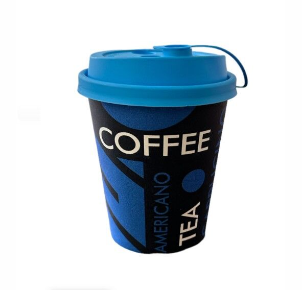 Стакан бумажный для горячих напитков 250 мл, с рисунком "TEA-COFFE"