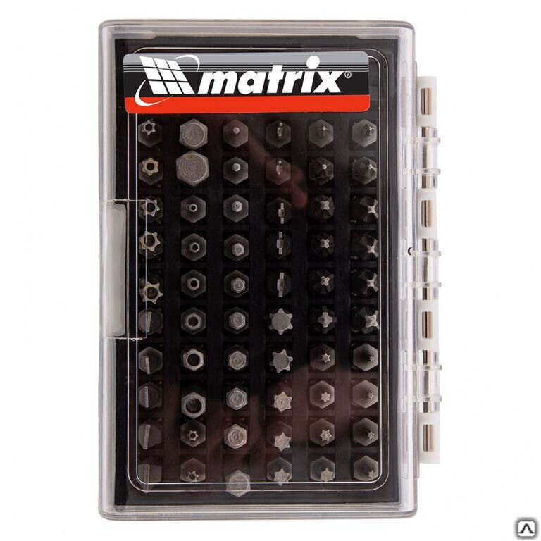 Набор бит с магнитным держателем, CrV, 61 шт. Matrix 2