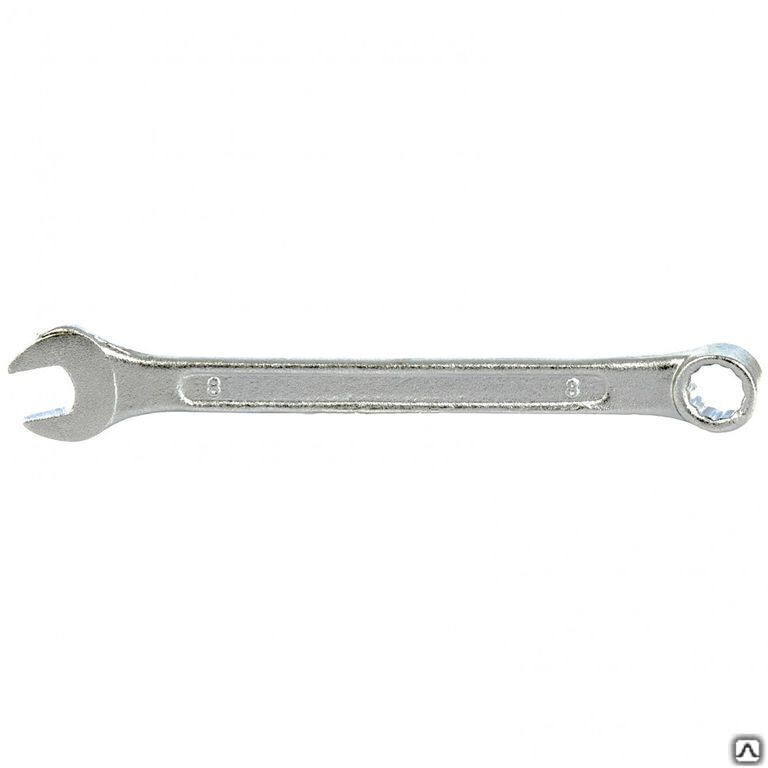 Ключ комбинированный, 8 мм, хромированный Sparta