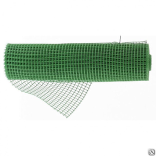Решетка заборная в рулоне, облегченная, 1.5 х 25 м, ячейка 70 х 70 мм, пластиковая, зеленая, Россия 