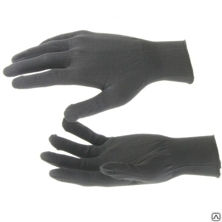Перчатки Нейлон, 13 класс, черные, XL Россия