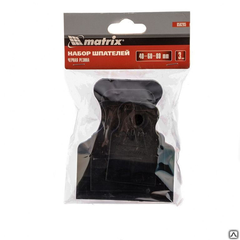 Набор шпателей 40-60-80 мм, черная резина, 3 шт Matrix 2