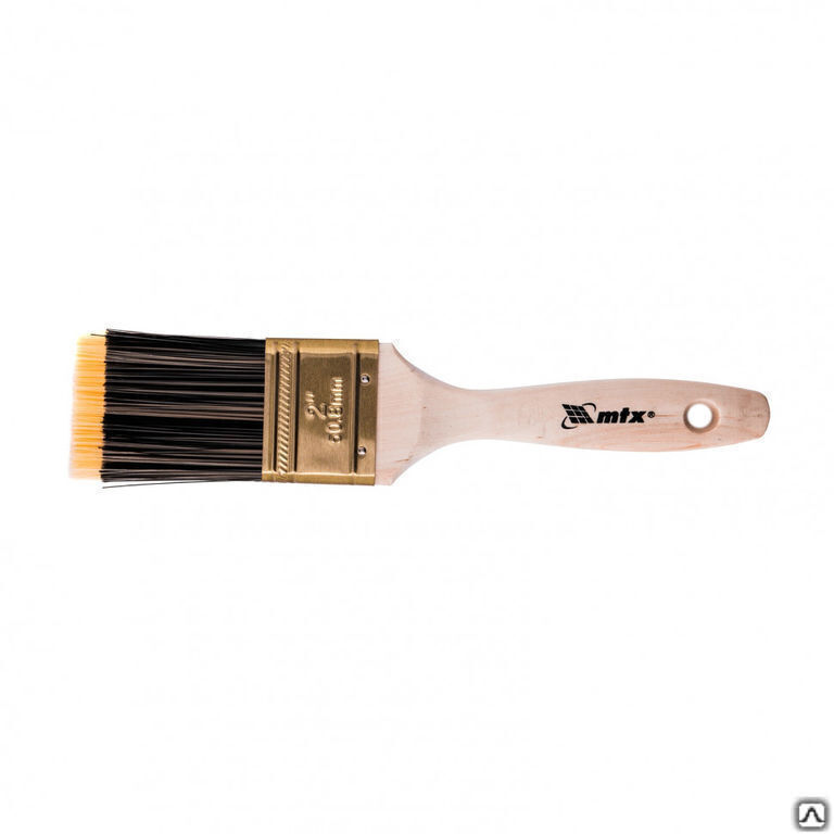 Кисть плоская Golden 2", искусственная щетина, деревянная ручка MTX