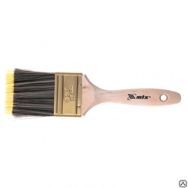 Кисть плоская Golden 2.5", искусственная щетина, деревянная ручка Mtx