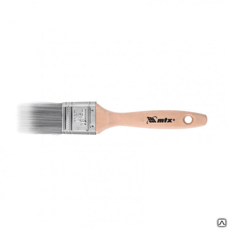 Кисть плоская Platinum 1.5", искусственная щетина, деревянная ручка MTX 1