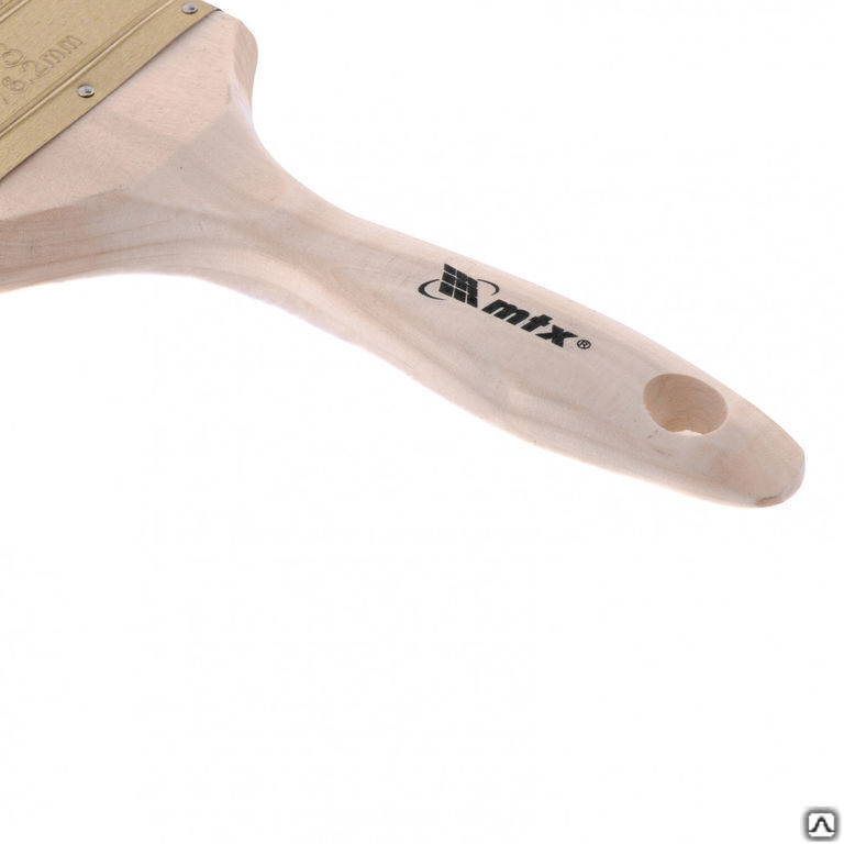 Кисть плоская Golden 3", искусственная щетина, деревянная ручка MTX 2