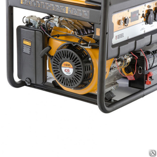 Генератор бензиновый PS 55 EA, 5.5 кВт, 230 В, 25 л, коннектор автоматики, электростартер Denzel #1
