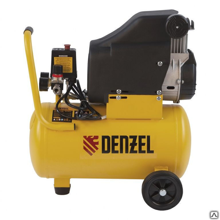 Безмасляный воздушный компрессор DLC1300/24 1,3 кВт, 206 л/мин, 24 л, Denzel 4