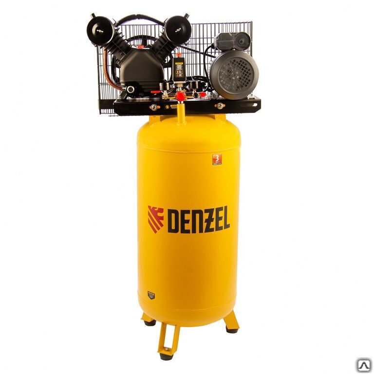 Компрессор воздушный ременной BCV2200/100V , 2,3 кВт, 100 л, 440 л/мин, Denzel