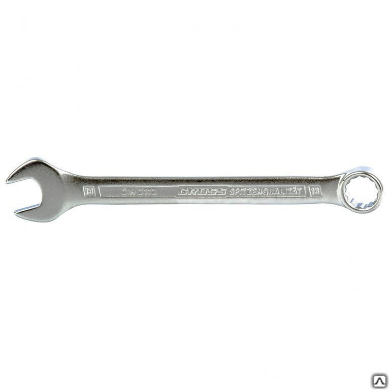 Ключ комбинированный 13 мм, CrV, холодный штамп Gross