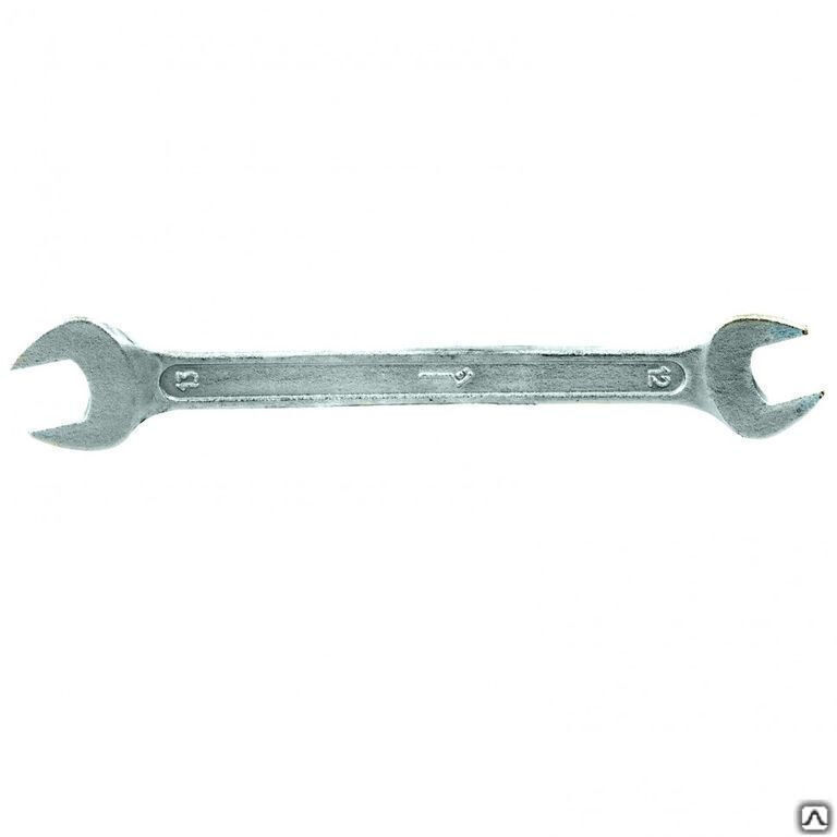 Ключ рожковый, 12 х 13 мм, оцинкованный (КЗСМИ) Россия