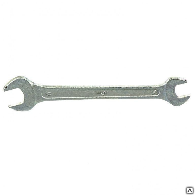 Ключ рожковый, 14 х 17 мм, оцинкованный (КЗСМИ) Россия