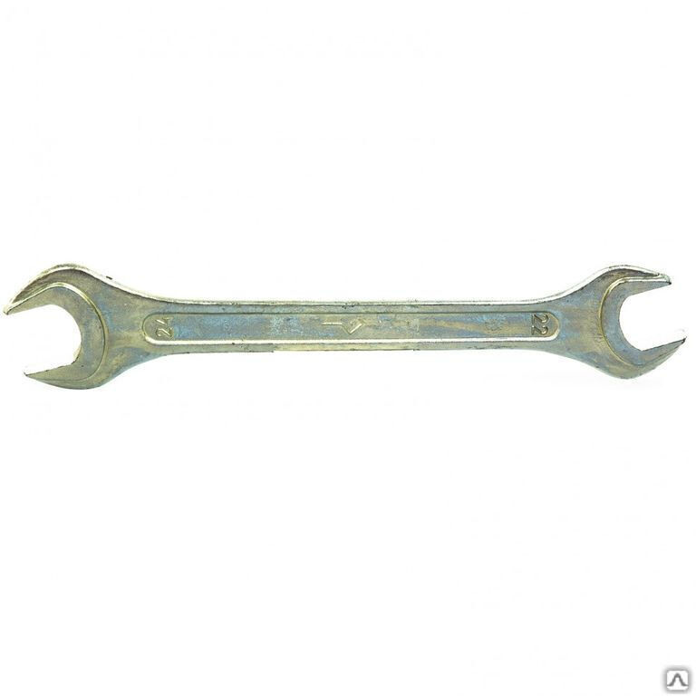 Ключ рожковый, 22 х 24 мм, оцинкованный (КЗСМИ) Россия