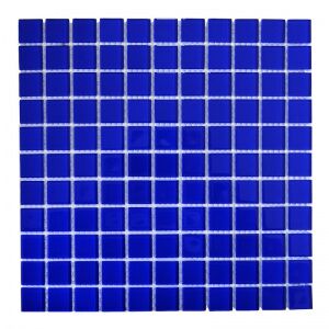 Мозаика стеклянная Aquaviva Сristall «Кобальт» DCM307, мозаика 25 мм, лист 300 x 300 мм