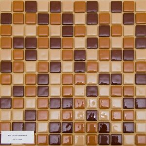 Мозаика стеклянная Reexo M030, цвет: микс, прокрашенный (коричневый + светло-коричневый + бежевый)