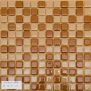 Мозаика стеклянная Reexo M041, цвет: микс, прокрашенный (светло-коричневый + бежевый)